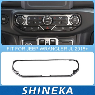 Carbon Fiber Air Condition Switch Cover Trim Frame For Jeep Wrangler JL 2018-23