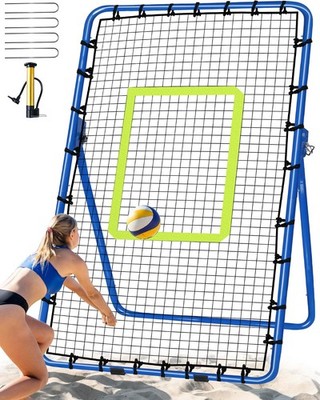 7x4FT Volleyball Rebounder Net Set with Training Accessories, Portable Bounce...