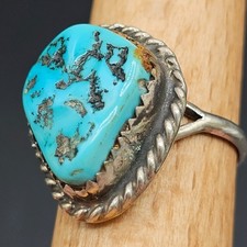 Native American Silber Ring mit Türkis Indianer Schmuck Navajo? Zuni? RW53