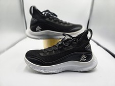 Under Armour Curry Flow 8 3023085-002 Unisex M8/W9.5 Basketball Shoe Black White