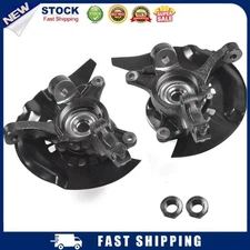 Pair Front Steering Knuckles+Wheel Hub Bearings for Toyota Camry 2004 2005 2006