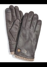 Club Room Men  s Leather with Cashmere Lining Tech Tip Gloves Sz: Medium 98