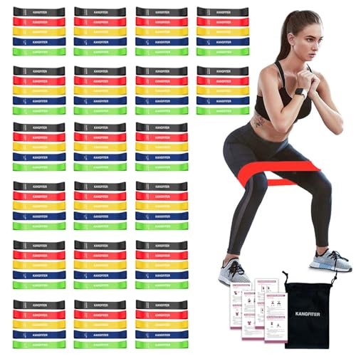 100 PCS Bulk Resistance Bands, Loop Exercise Bands Set for Gym Colorful 100 PCS