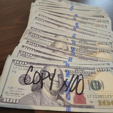 Best Replica Grade A  AGED 100 Bill  25 / Novelty Purposes Only