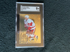 1998 Be A Player Hockey Gold Auto on Card Nicklas Lindstrom SGC 9 #197🔥🏒🔥