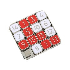 Metal Number Slide Learning Games Travel Toy IQ Game Pocket Funny Portable 15