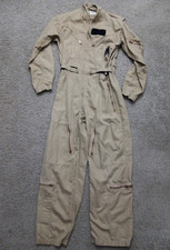 VTG 60's US Military Coveralls Flying Summer Mens 40 LONG Tan MIL-C-5390G WEPS