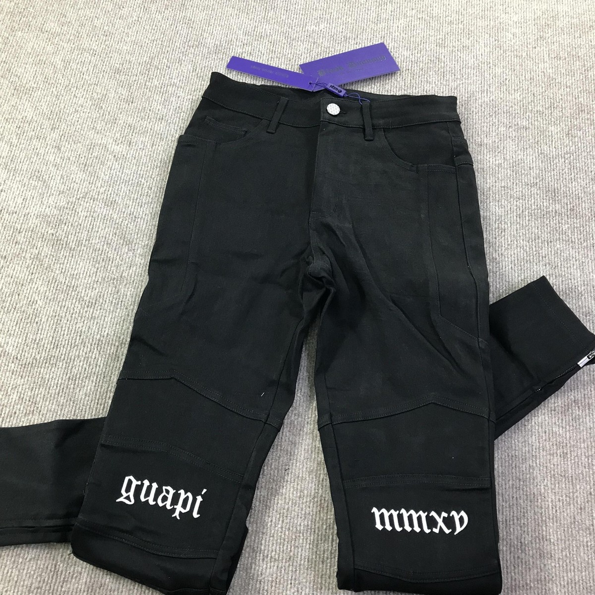 Guapi Pants Mens 28 Black Limited Edition MMXV Embroidered