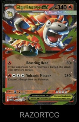 Mega Camerupt ex 022/132 Double Rare Mega Evolution Pokemon NM/M