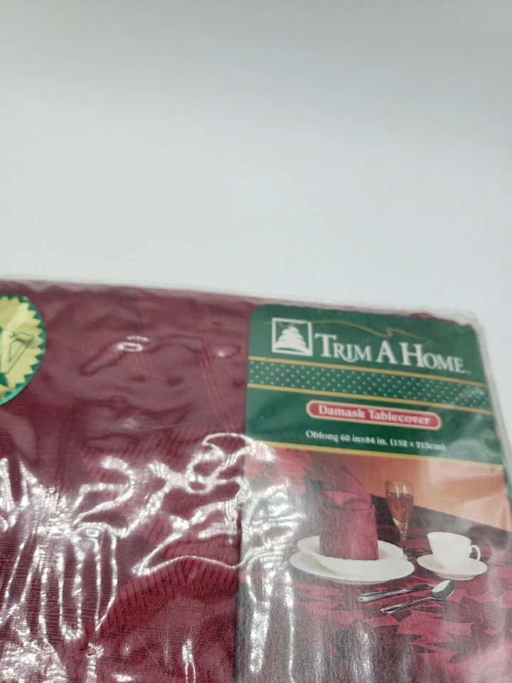 Mantel Damasco 60x84 Holiday Poinsettias Foto 4 de 4