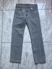 Levis 501 Original Fit Gray Jeans Mens 30x32 Button Fly Straight Leg Denim