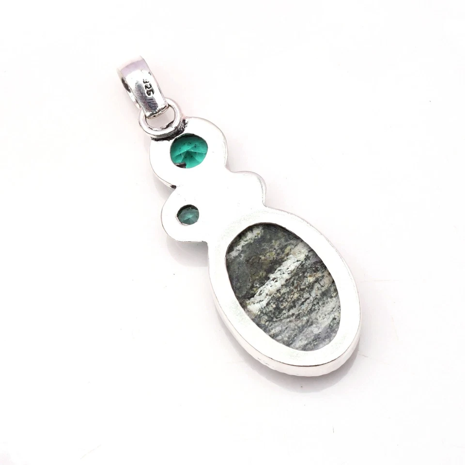 Ciondolo gioiello fatto a mano in argento sterling 925 con pietra preziosa... - Immagine 3 di 4