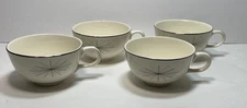 Lot of 4 Vintage MCM Atomic Home Laughlin Coffee Tea Cup Modern Star Starburst