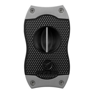 Colibri Zigarrenschneider schwarz/chrom (Diamond V-Cut / Kerbschnitt)