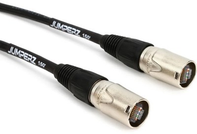 JUMPERZ Blue Line Shielded Cat 5e Cable with etherCON Connectors - 150 foot
