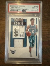 2020 Contenders Rookie Ticket Swatch Lamelo Ball PSA 10
