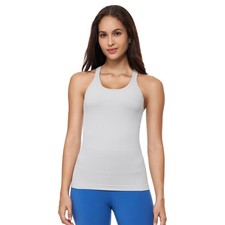 Yoga Racerback Tank Top for Women with Built in Bra,Women's Padded Sports Bra...