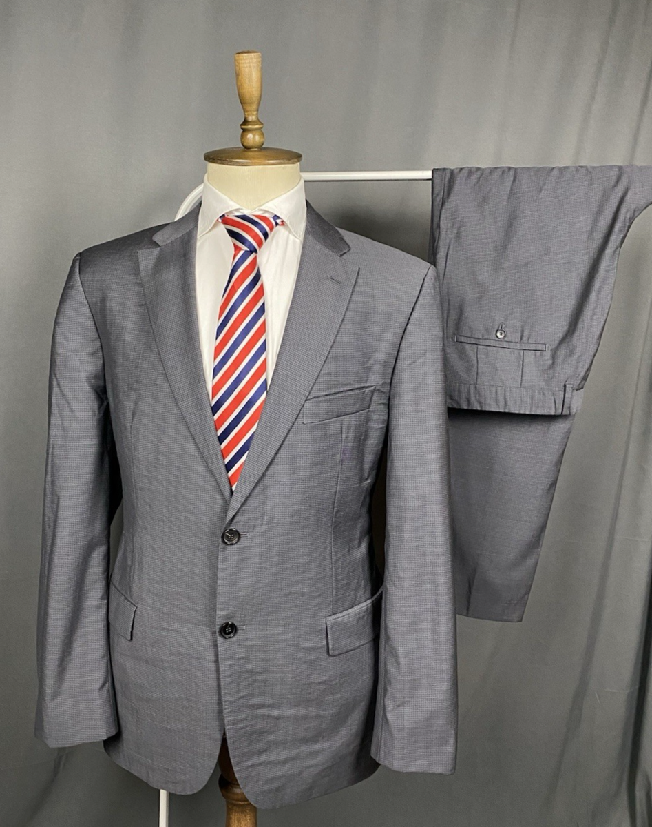 Hugo Boss Men's Gray Wool 2 Piece Slim Fit Suit Size 54 | eBay