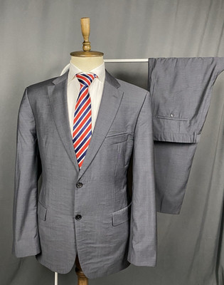 HUGO BOSS グレー 3ピーススーツ Hugo Boss Men's Gray Wool 2 Piece Slim Fit Suit Size 54 | eBay