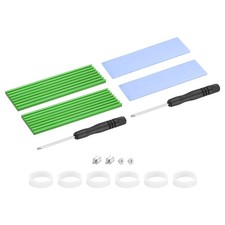 2Pcs M.2 2280 Nvme SSD Heatsink Cooler w 1mm Thermal Pad Green