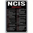 [JIT] NCIS Gibbs Rules Wall Tin Metal Signs Home Décor 8x12 Vintage Retro Iron P