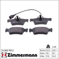 Zimmermann 24368.190.2 Bremsbelagsatz FüR VW Multivan Transporter 7HM 7HN 7HF