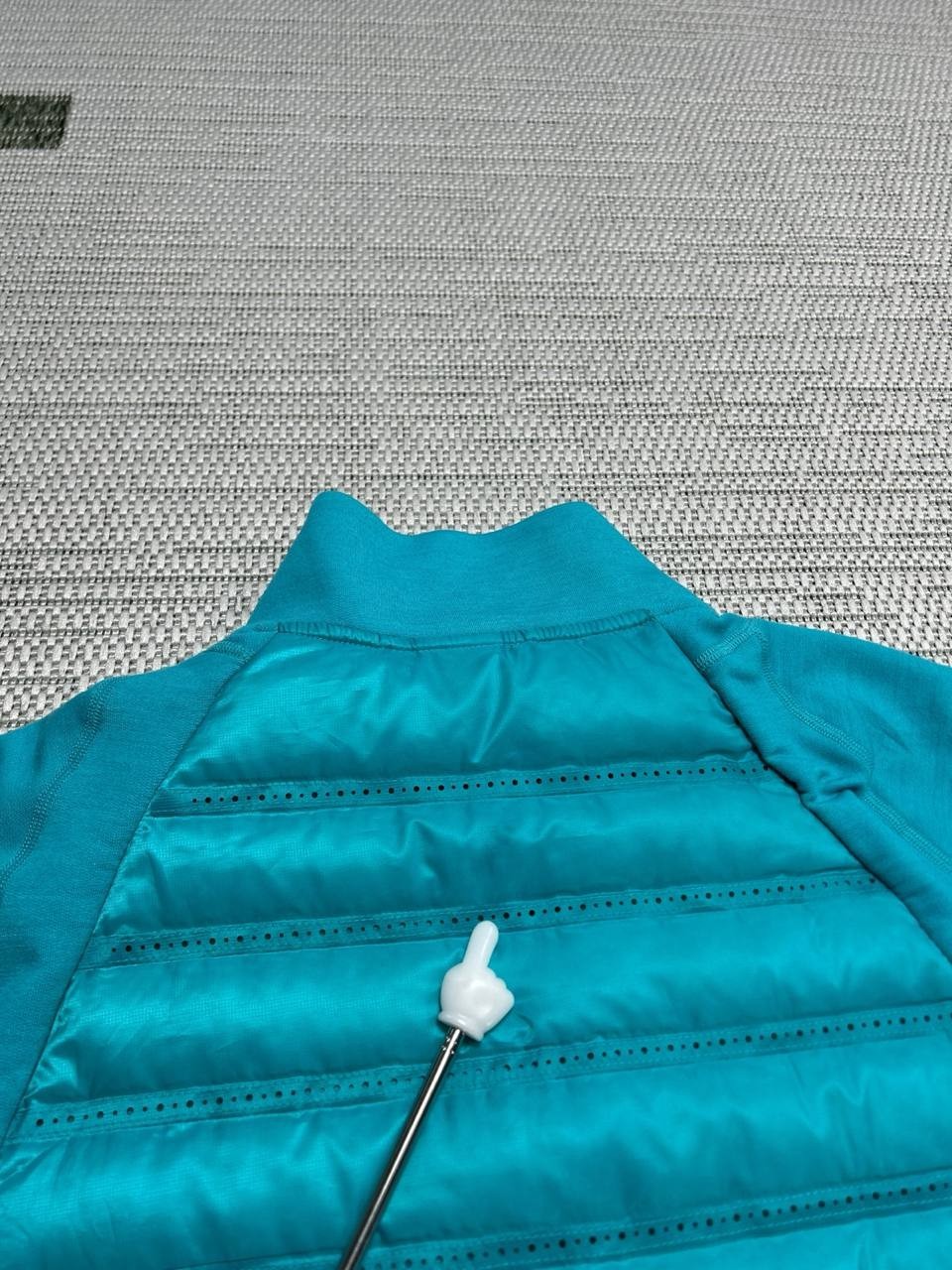 Nike Aeroloft 800 Hybrid Jacket Women XL Blue Stretch Insulated Full Zip Running image 7