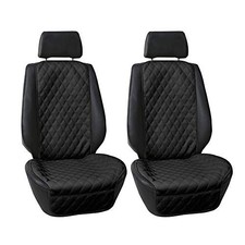 FH Group Car Seat Cover Cushion Neosupreme- 2 Pack Seat Covers for Cars Black