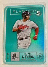 2021 Bowman Platinum Baseball Aqua Die Cut # PDC-11 Rafael Devers # 01/25 SP