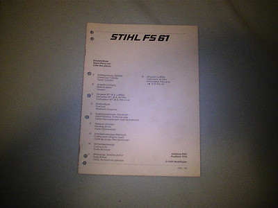 Orig. ETL Stihl FS 61 Motorsense