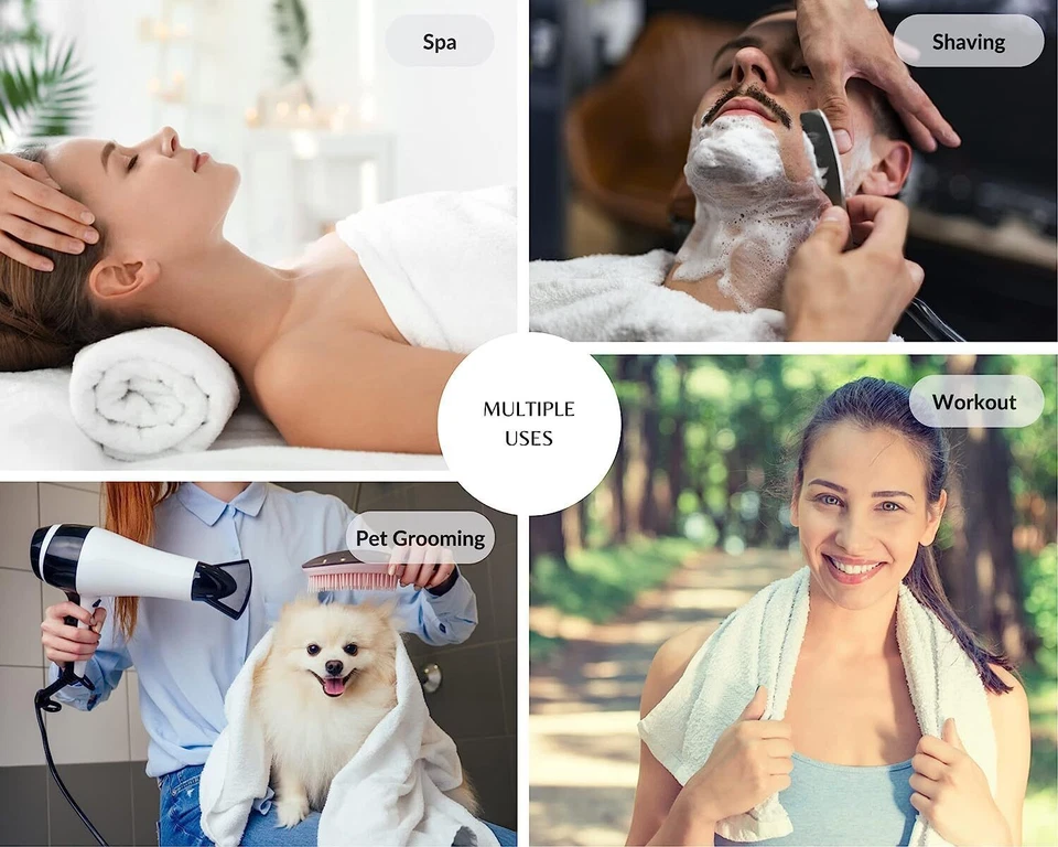 Cotton Blend Towels 22x44 Inches Versatile & Machine Washable for Home Gym White - Image 4 of 4