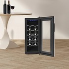12-Bottle Wine Fridge Electric Wine Cooler Refrigerator Freestanding 33L/8.72Gal