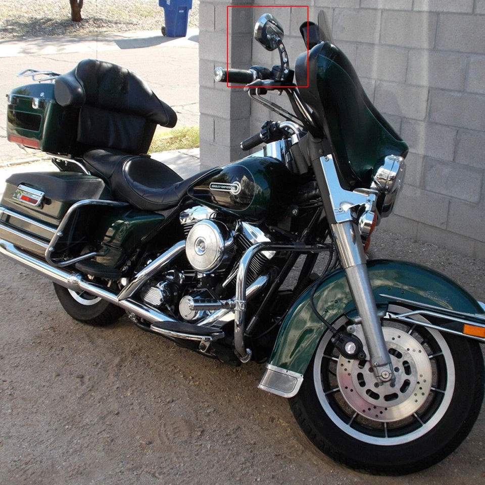 Espejos retrovisores cromados para motocicleta Harley Davidson Heritage Softail FLHTC Classic EE. UU. Foto 2 de 4