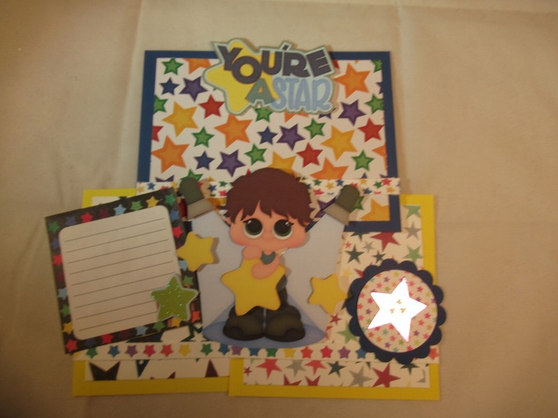 YOU'RE A STAR  3D PAPER PIECING  SCRAPBOOK PAGE MAT SET
