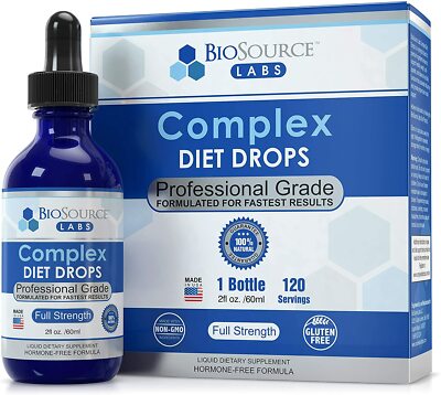 BioSource Labs Complex Diet Drops   Natural Weight Management Drops Unisex 2 oz