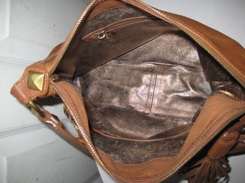 MICHAEL KORS Schultertasche braun Leder Fransen Nieten groß Made in Italy. - Bild 17 von 23