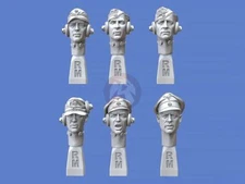Royal Model 1/35 German Tanker Tank Crew Soldier and Officer Heads WWII #1 948