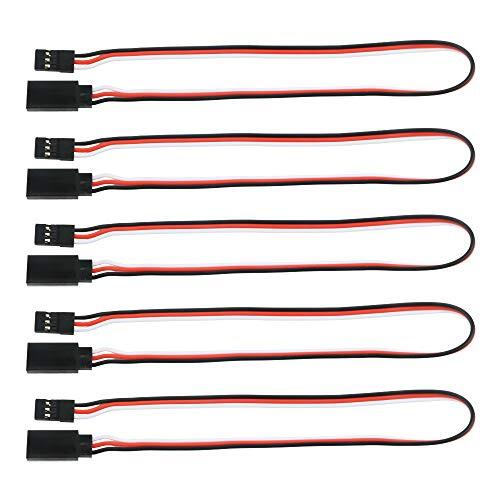 GTIWUNG 5PCS Servo di Estensione per RC, 12"/300mm Servo Extension Cable, (l1o)