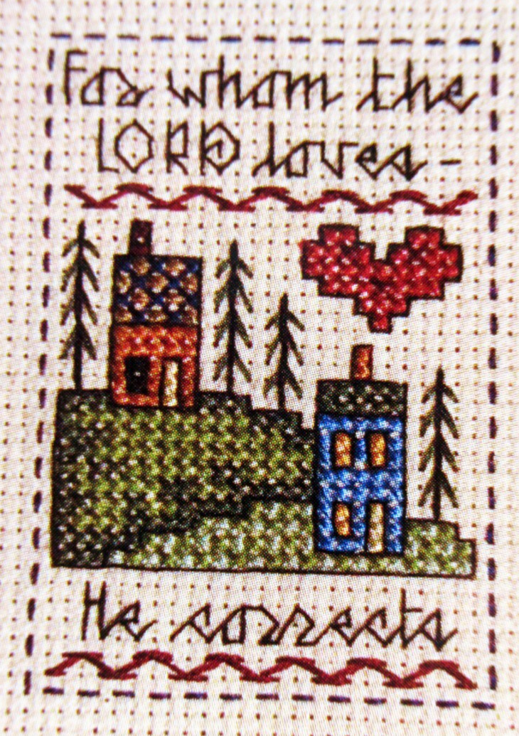 Seasons of Strength Red Flowers Kids Stitch Whom He Loves CROSS STITCH PATTERNS