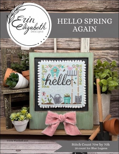 Patrón de punto de cruz contado Erin Elizabeth Designs ~Hola primavera otra vez ~ 53353 - Imagen 2 de 2