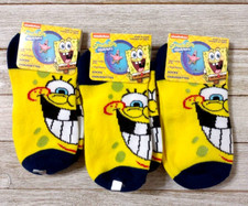 SpongeBob Socks 3 Pair Boys Size 6-8.5