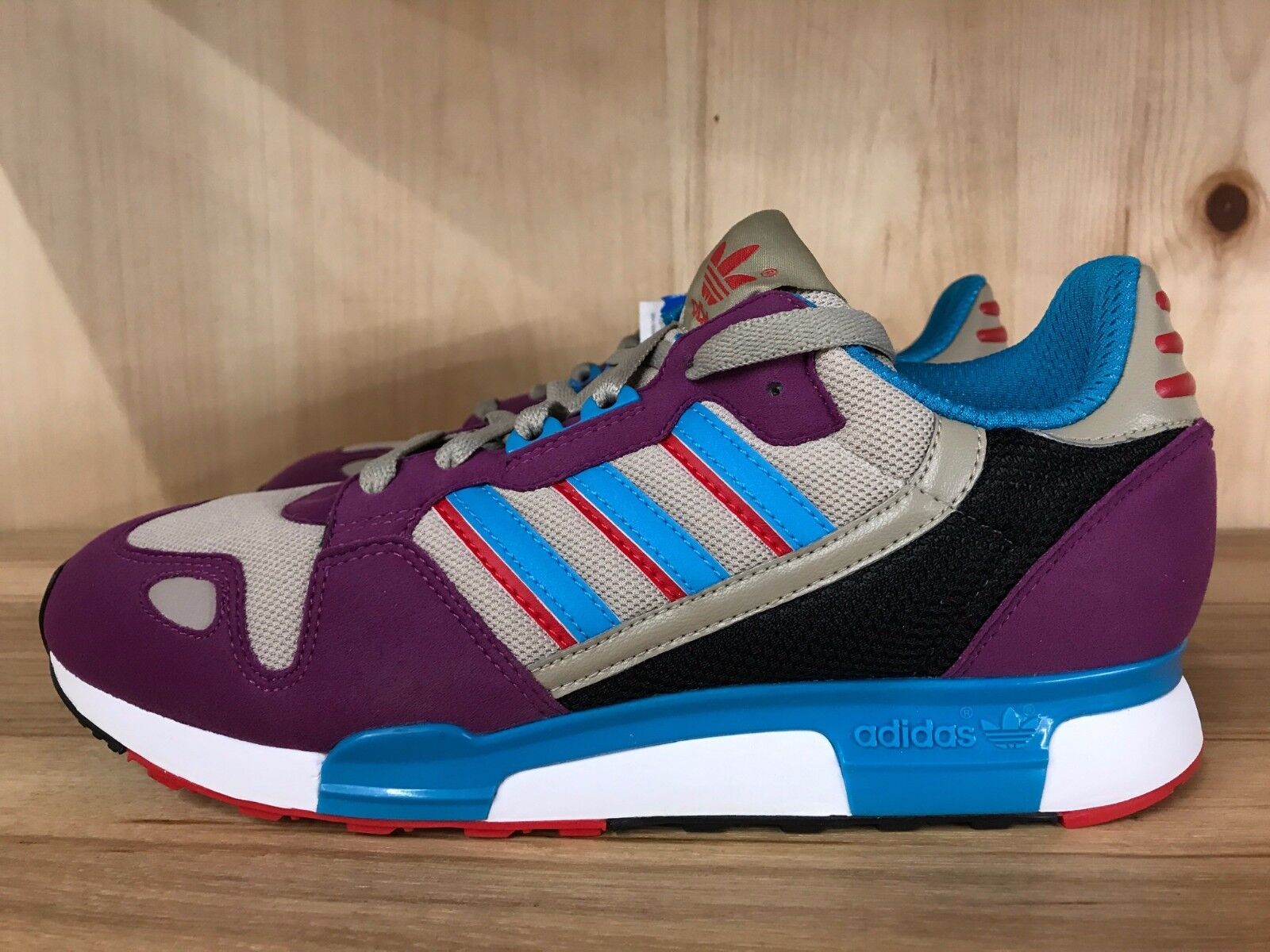 VINTAGE ADIDAS ORIGINALS ZX 800 VIOLET TURQUOISE RED RUNNING MEN