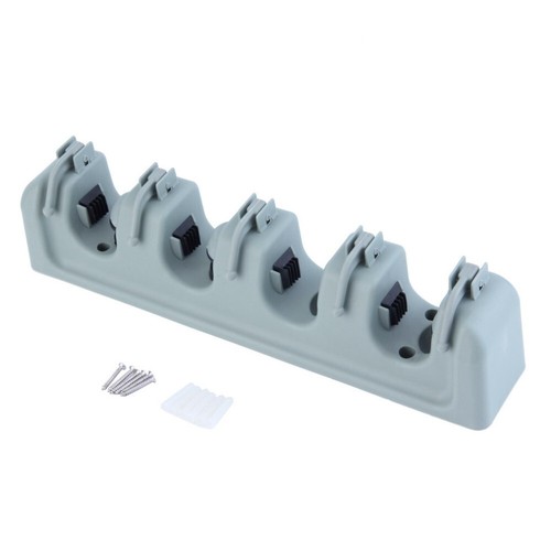 Juego de organizador de fregona de almacenamiento de cocina montado en pared soporte estante cepillo escoba colgador Reino Unido - Imagen 5 de 13
