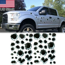 3D Universal 30 Gun Shot Bullet Holes Side Door Trunk Decal Vinyl Trim Sticker
