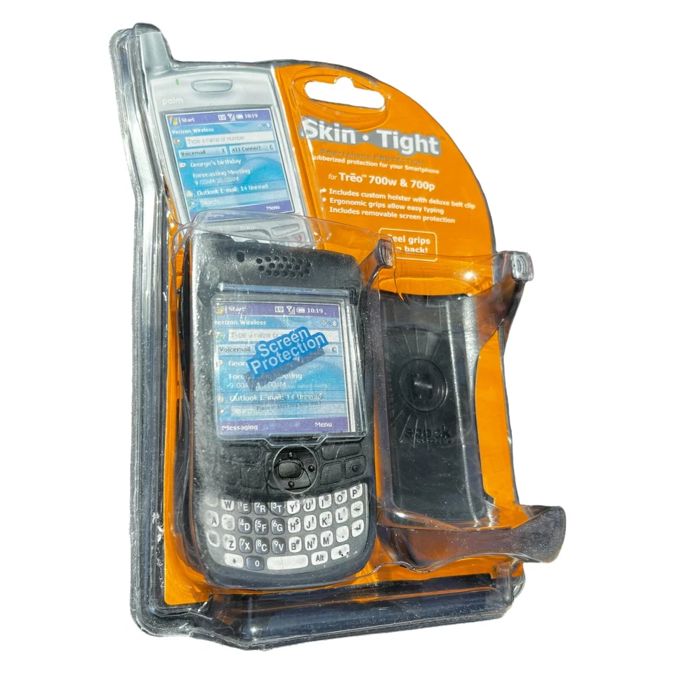 Funda de goma negra ajustada para Treo 700w y 700p de Speck Products Foto 2 de 4