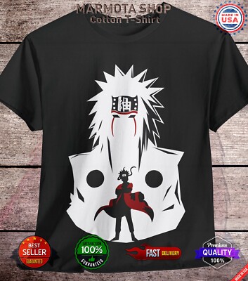 Jiraiya Shirt Naruto Shippuden Rasengan Itachi Anime Unisex Tee T-Shirt All Size