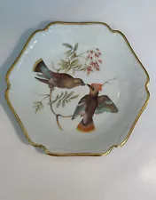 MITTERTEICH VTG Bavaria Porcelain Bird Gold Trim Plate Germany