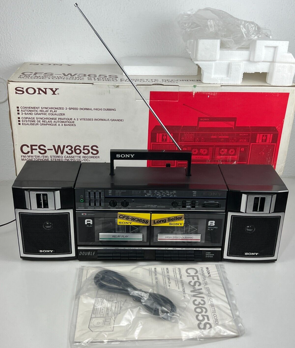 Sony CFS-W365S Portable Stereo Cassette AM/FM/SW1/SW2 Radio