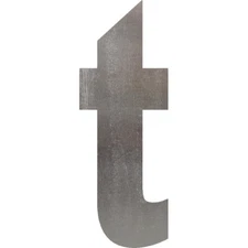 Lowercase Letter T Steel Cut Out Metal Art Decoration