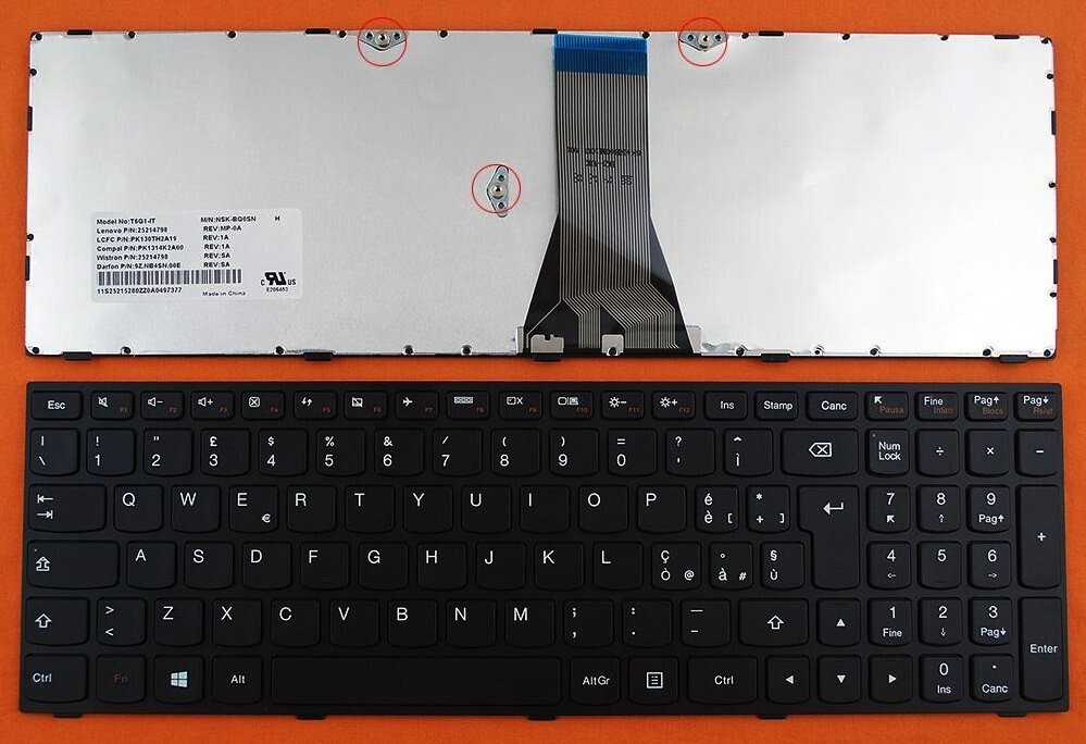 Tastiera italiana compatibile con Lenovo B50-80 B50-45